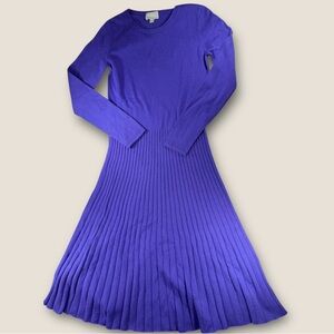 Pure Collection Rich Purple Long Sleeve Dress‎